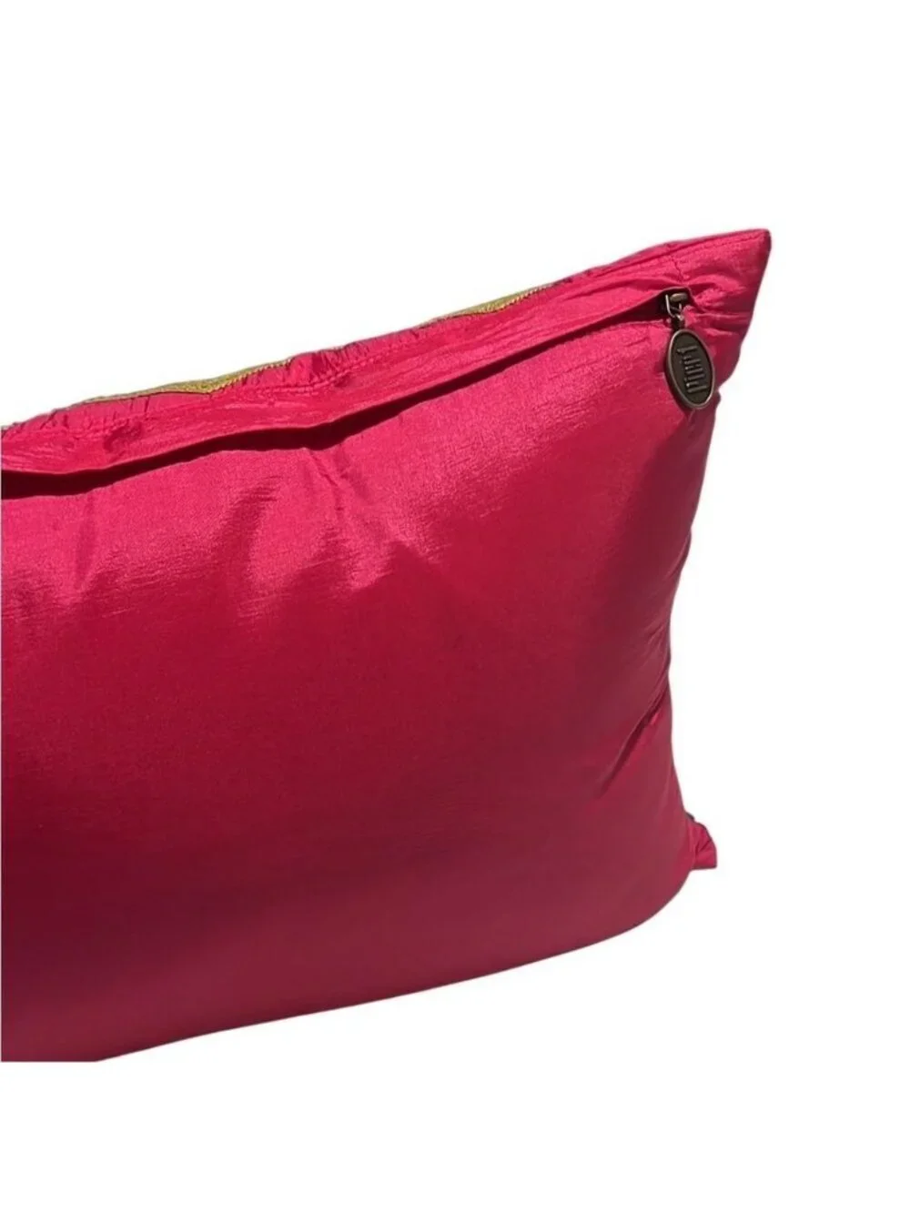 Pier One Pink Multi Colored Bohemian Detailed Throw Pillow Size 16x12 Inches